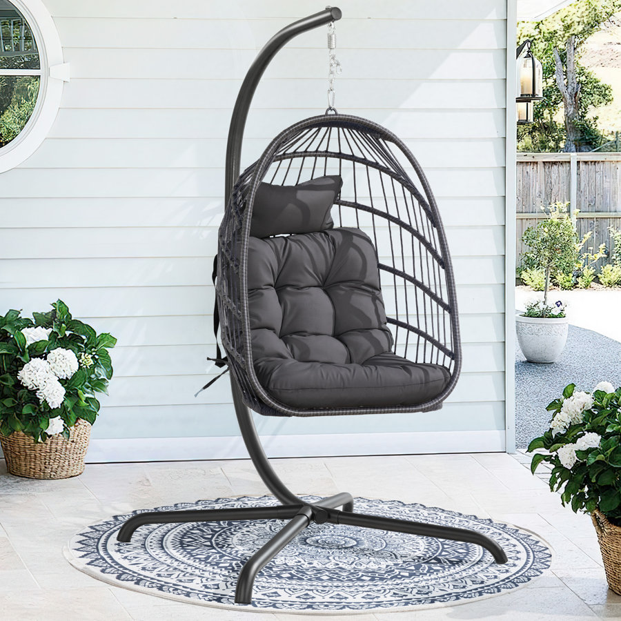 Chingford Outdoor/Indoor Swing Egg Chair with Stand